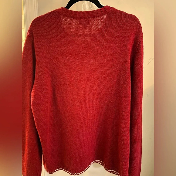 Croft & Barrow XL red Holiday sweater w/full zip front closure w/toggle pull. - Picture 8 of 9